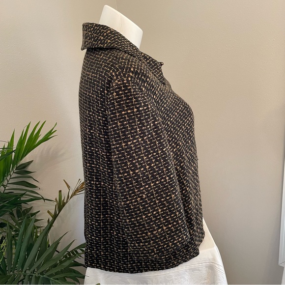 Investments Black/Brown Tweed 3/4 sleeve Blazer/Jacket for Casual/Business Wear. - Picture 2 of 10